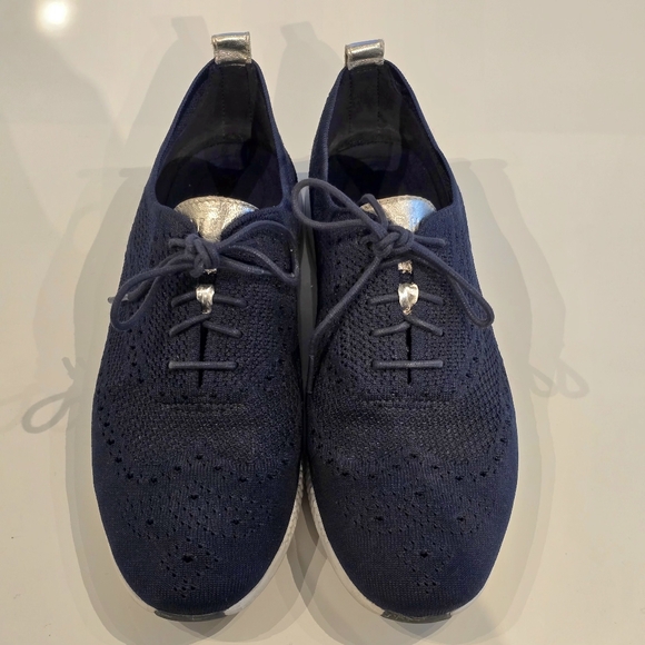 Cole Haan Navy Lace-up Shoes - Picture 1 of 4